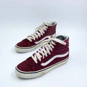 Vans burgundy sk8 hi womens size 6